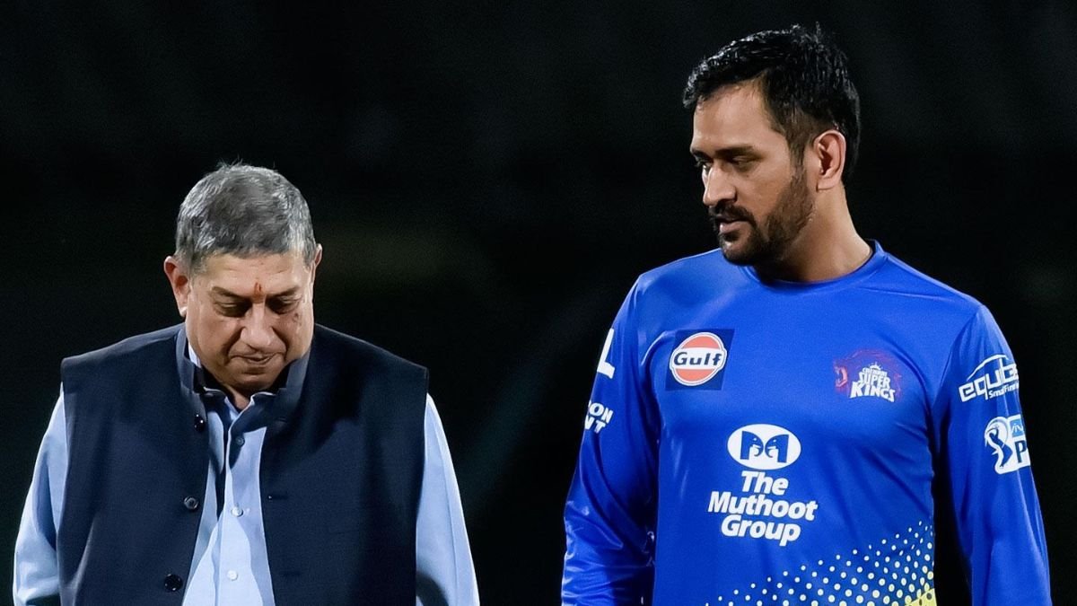 MS Dhoni and N Srinivan CSK