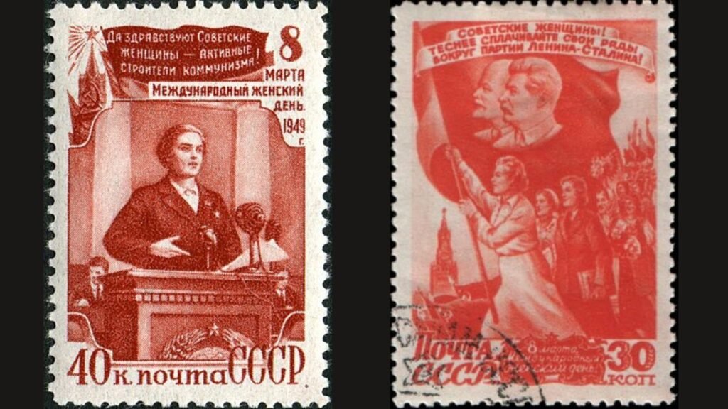 Soviet postage stamp issued for International Women’s Day