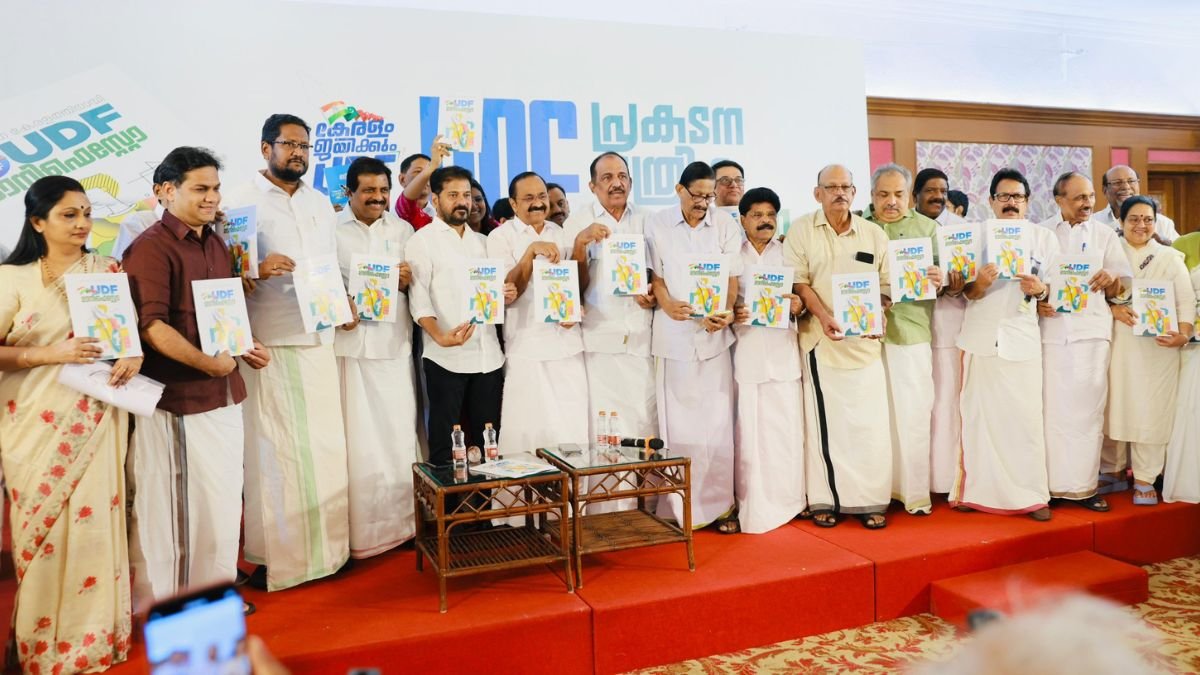V. D. Satheesan unveiled the UDF manifesto for the Kerala Elections 2026 in the presence of Revanth Reddy